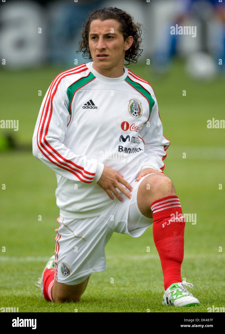 Mar. 26, 2011 - Oakland, California, U.S. - Midfielder ANDRES GUARDADO #18 warms up just before the FIFA friendly match between Mexico and Paraguay. (Credit Image: © William Mancebo/ZUMAPRESS.com) Stock Photo