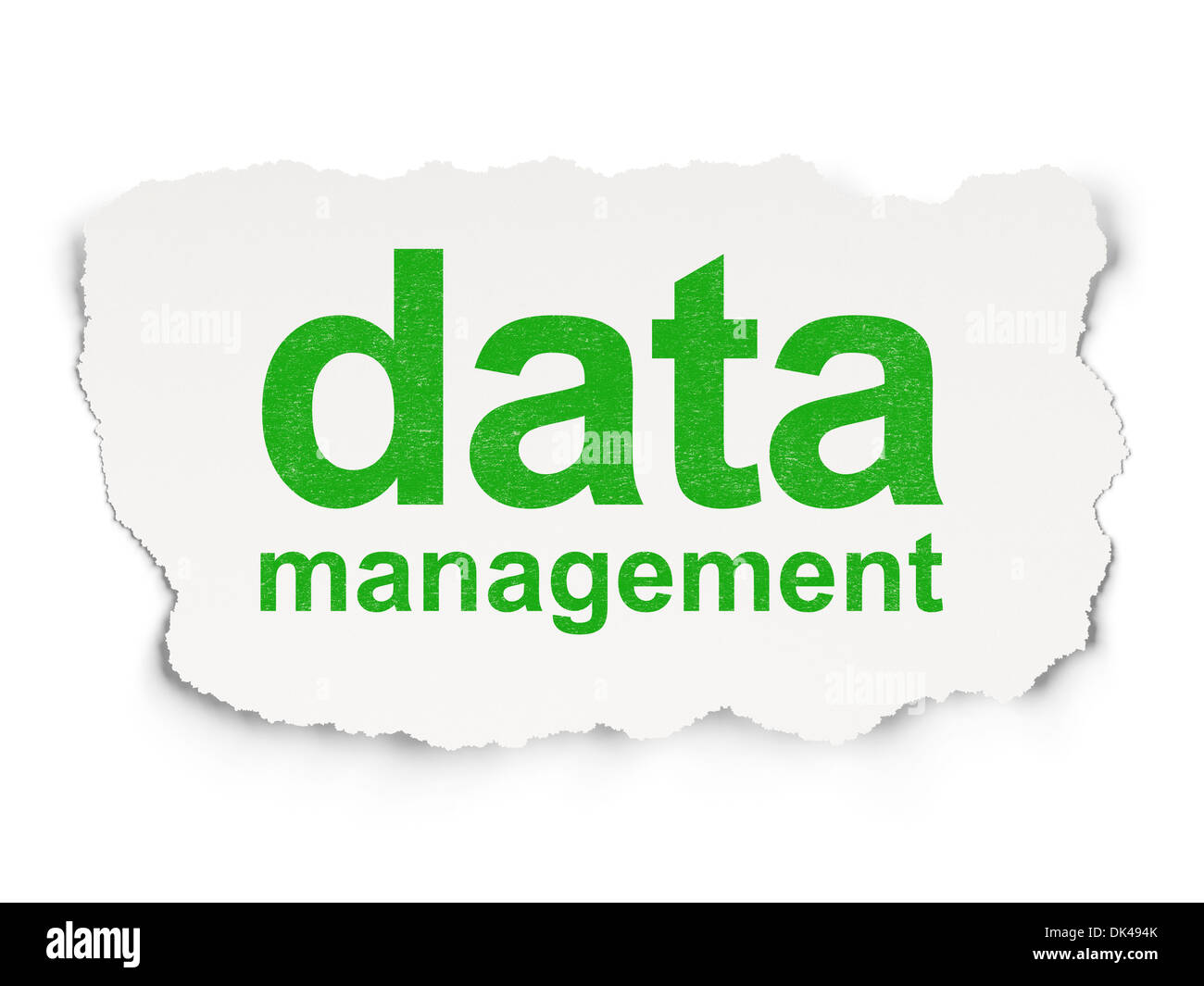 Information concept: Data Management on Paper background Stock Photo