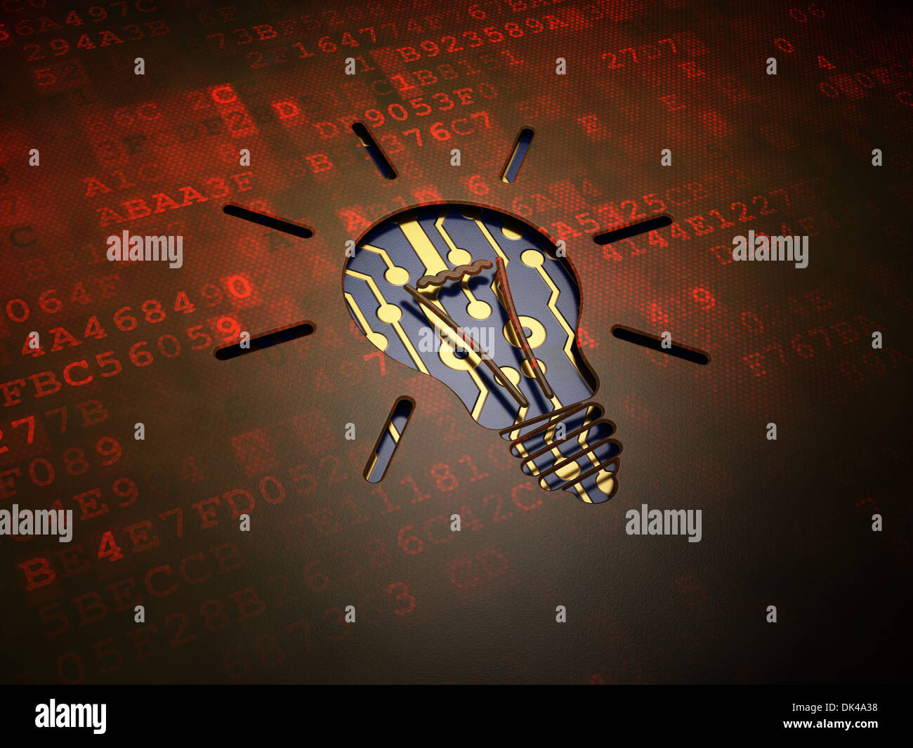 Business concept: Light Bulb on digital screen background Stock Photo ...