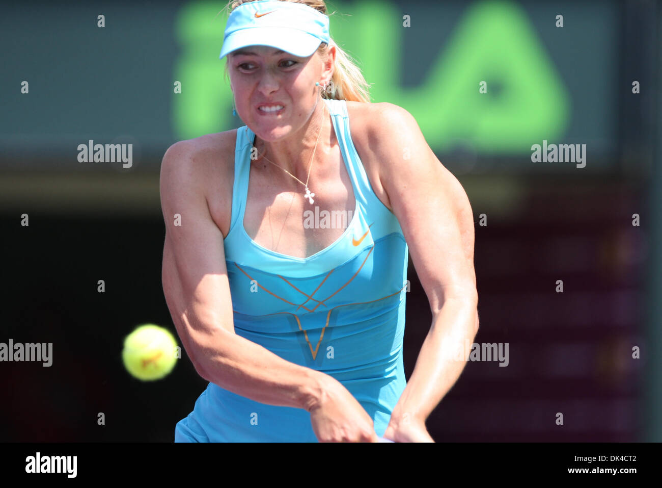 Mar. 31, 2011 - Kay Biscayne, Florida, U.S - Russia's MARIA SHARAPOVA reached her first final in seven months with a 3-6 6-0 6-2 victory over Germany's Petkovic at the Sony Ericsson Open. (Credit Image: © Luis Blanco/Southcreek Global/ZUMApress.com) Stock Photo