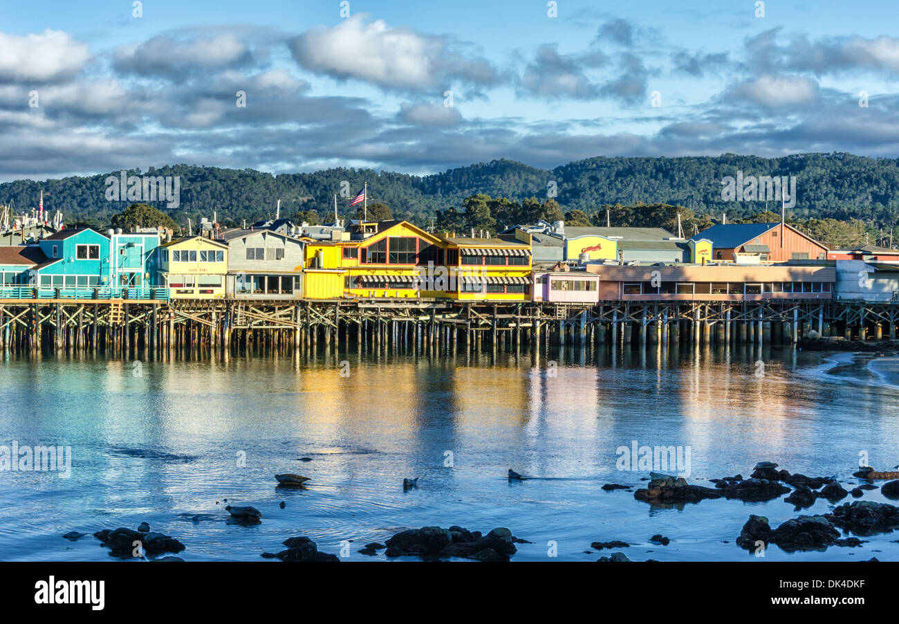 Fisherman's Wharf and Monterey Bay.  Monterey, California, United States. Stock Photo