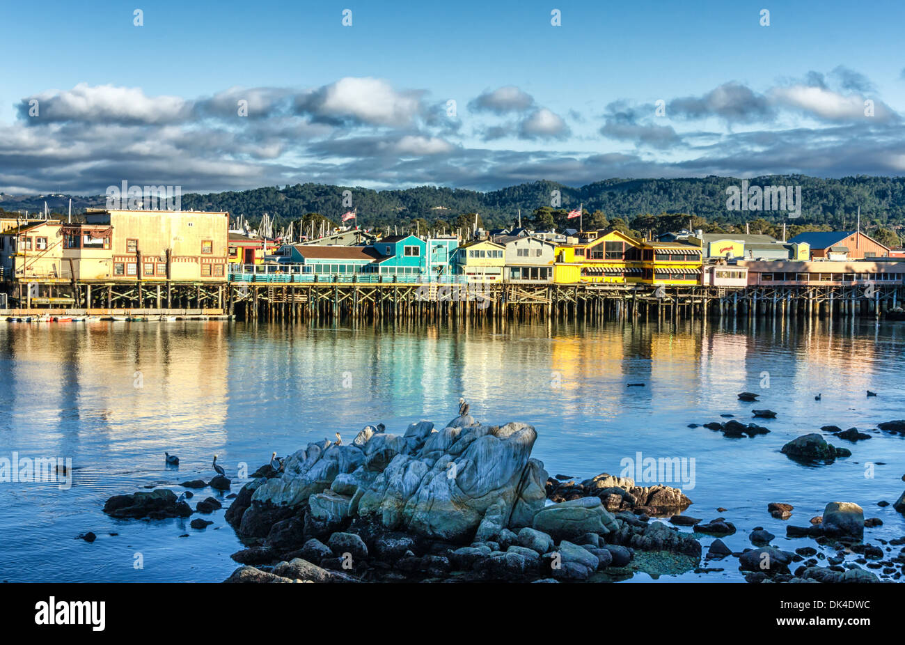 Fisherman's Wharf and Monterey Bay.  Monterey, California, United States. Stock Photo
