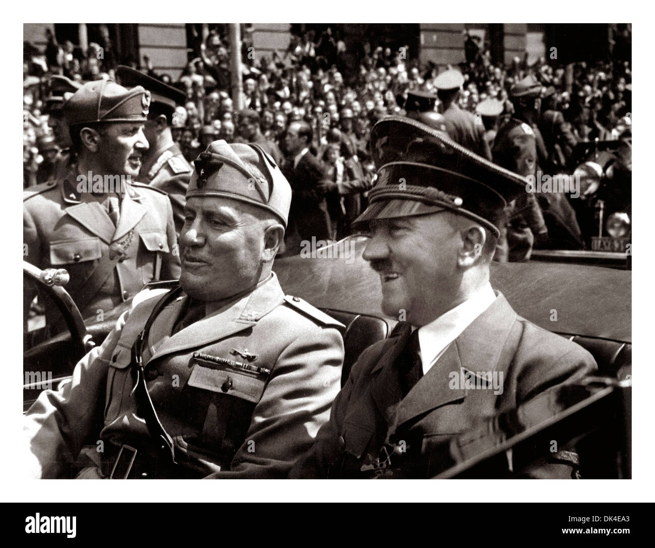 Benito Mussolini and Adolf Hitler in Munich, June 1940 during WW2 Stock Photo