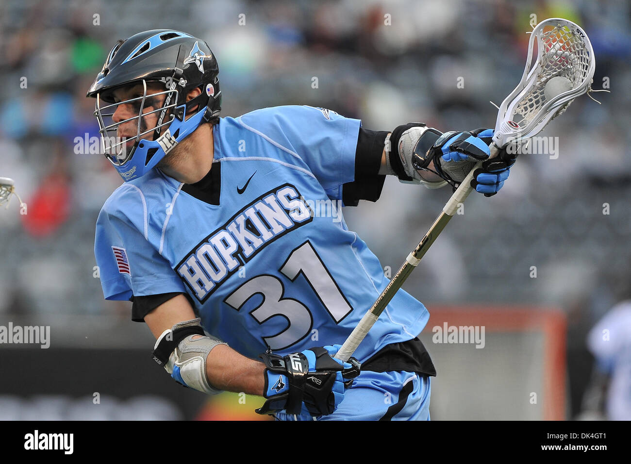 Apr. 3, 2011 - East Rutherford, New Jersey, U.S - Johns Hopkins Blue Jays Midfielder John Ranagan (31) in action during the Konica Minolta Big City Classic at The New Meadowlands Stadium in East Rutherford New Jersey Johns Hopkins defeats UNC 10 to 9 (Credit Image: © Brooks Von Arx/Southcreek Global/ZUMAPRESS.com) Stock Photo
