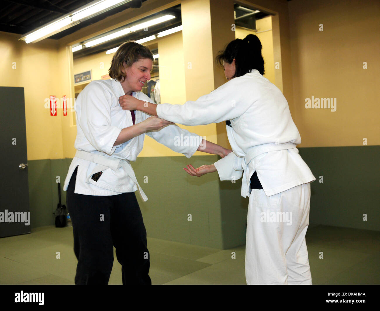 Apr. 5, 2011 - New York, New York, U.S. - Teimoc Johnston-Ono teaches judo at New York Jiu Jitsu. (Credit Image: © John Marshall Mantel/ZUMAPRESS.com) Stock Photo
