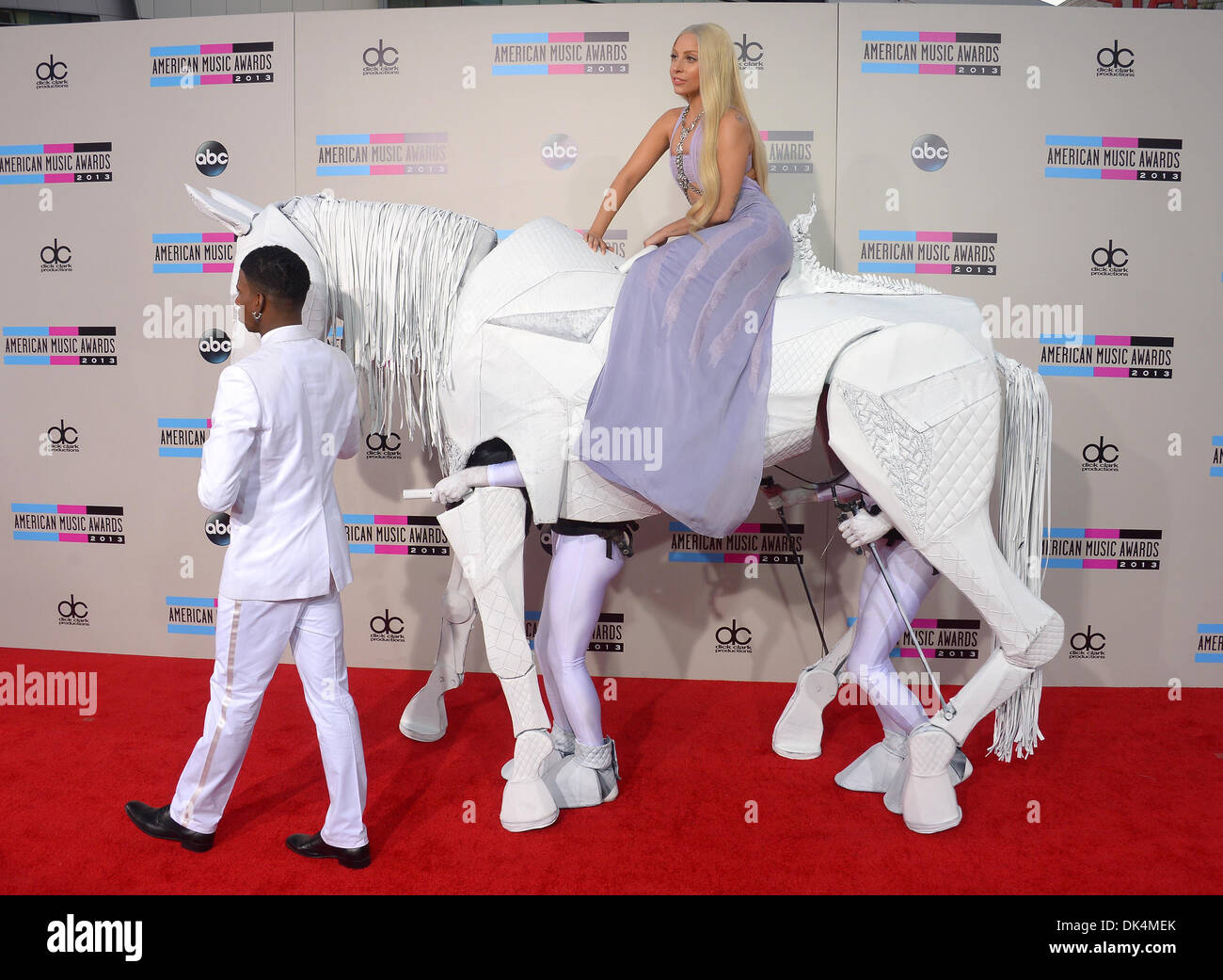 Lady Gaga arrives at the American Music Awards, Los Angeles, America - 24 Nov 2013 Stock Photo