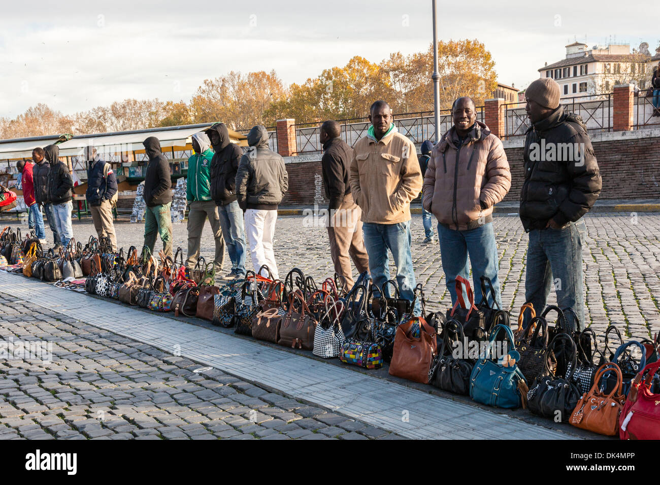 African migrants, Rome, Italy Stock Photo