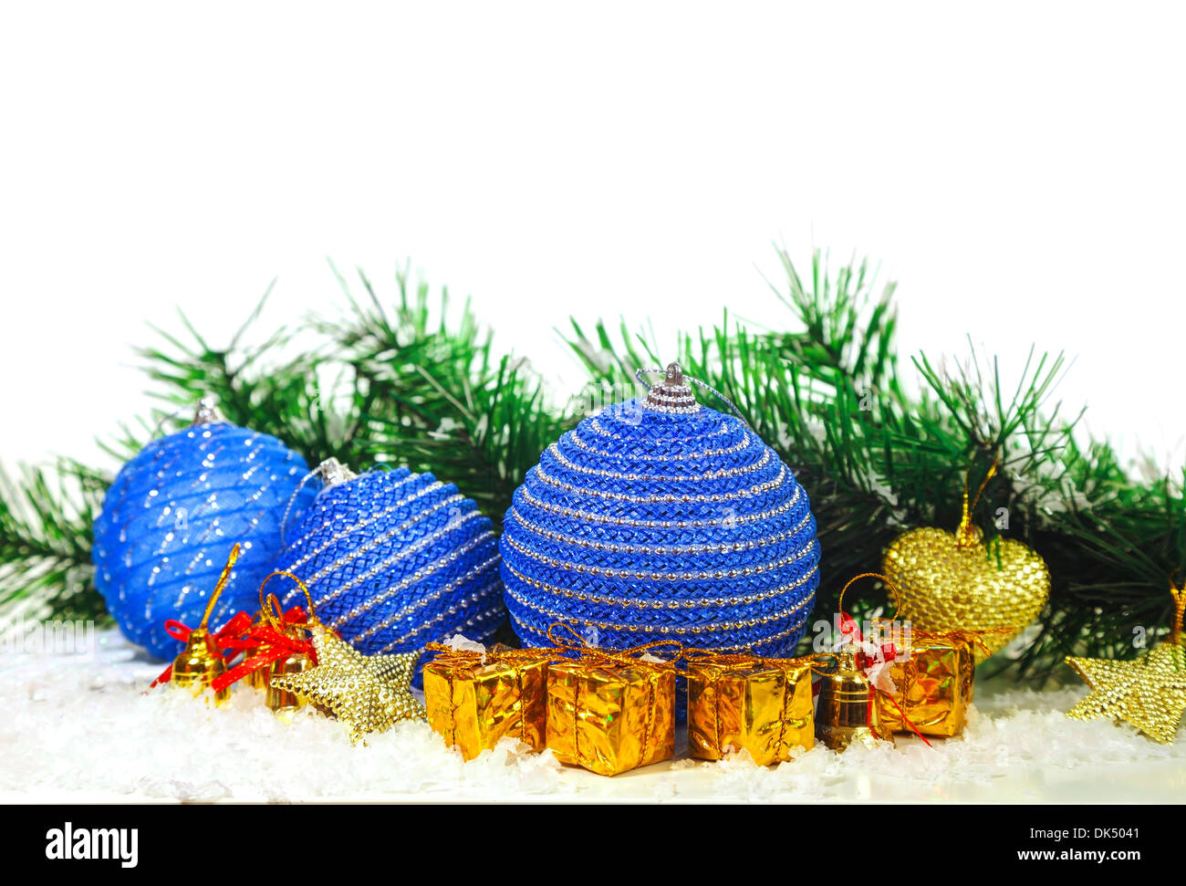 Christmas decorative balls against white background Stock Photo Alamy