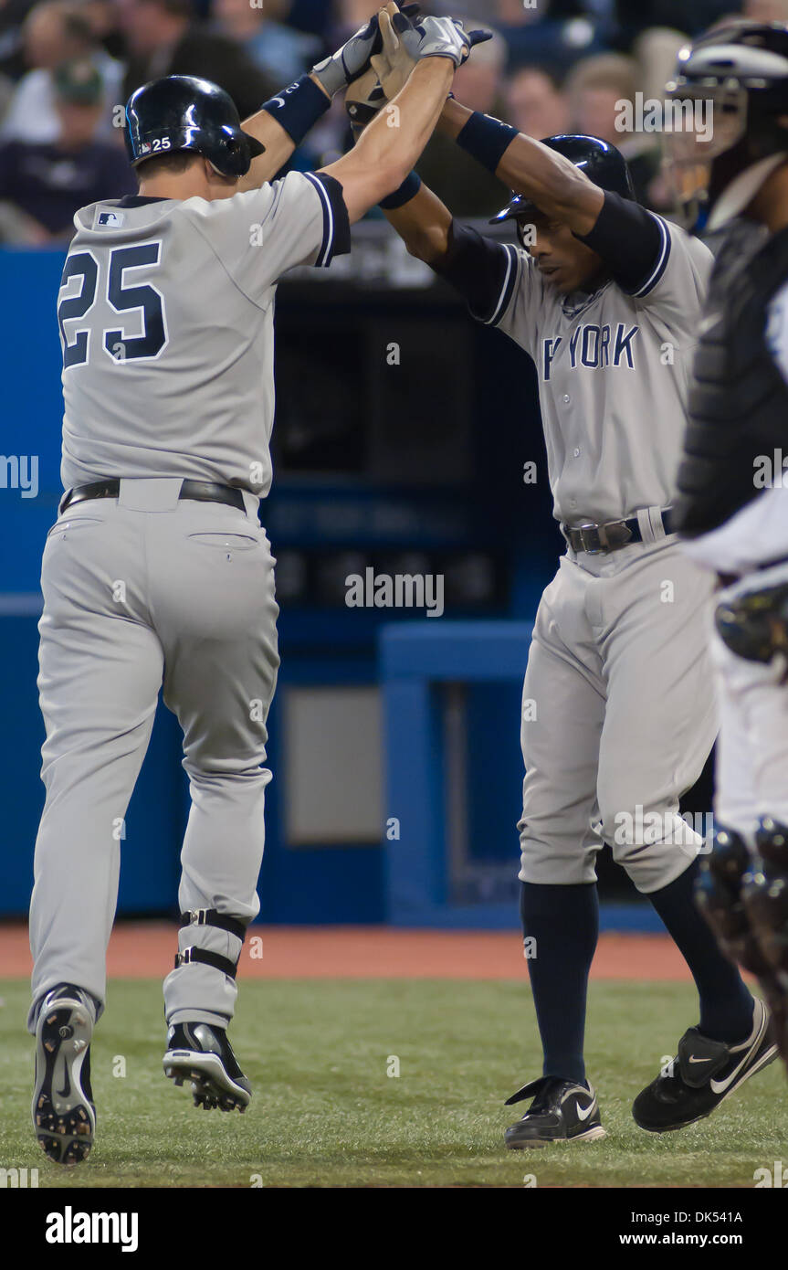 April 02, 2011; Bronx, NY, USA; New York Yankees outfielder Curtis  Granderson (14) before game against the Detroit Tigers at Yankee Stadium.  Yankees defeated the Tigers 10-6. (Tomasso De Rosa/Four Seam Images