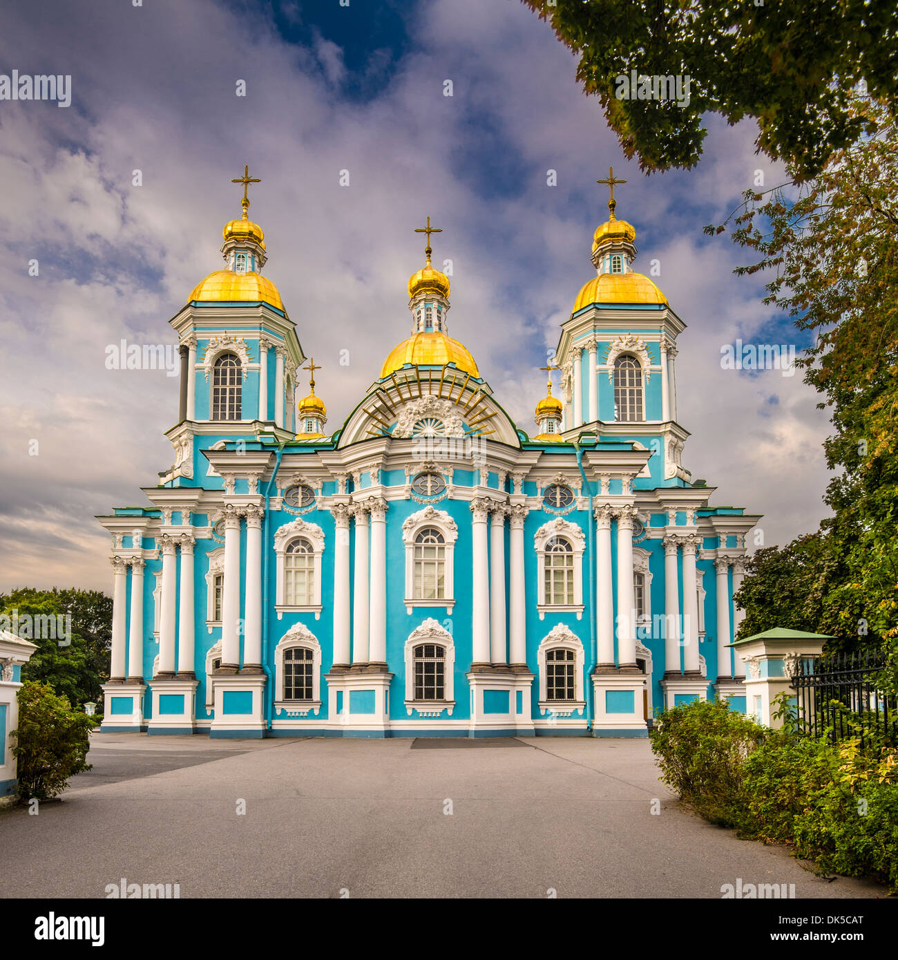St. Nicholas Naval Cathedral in St. Petersburg, Russia. Stock Photo