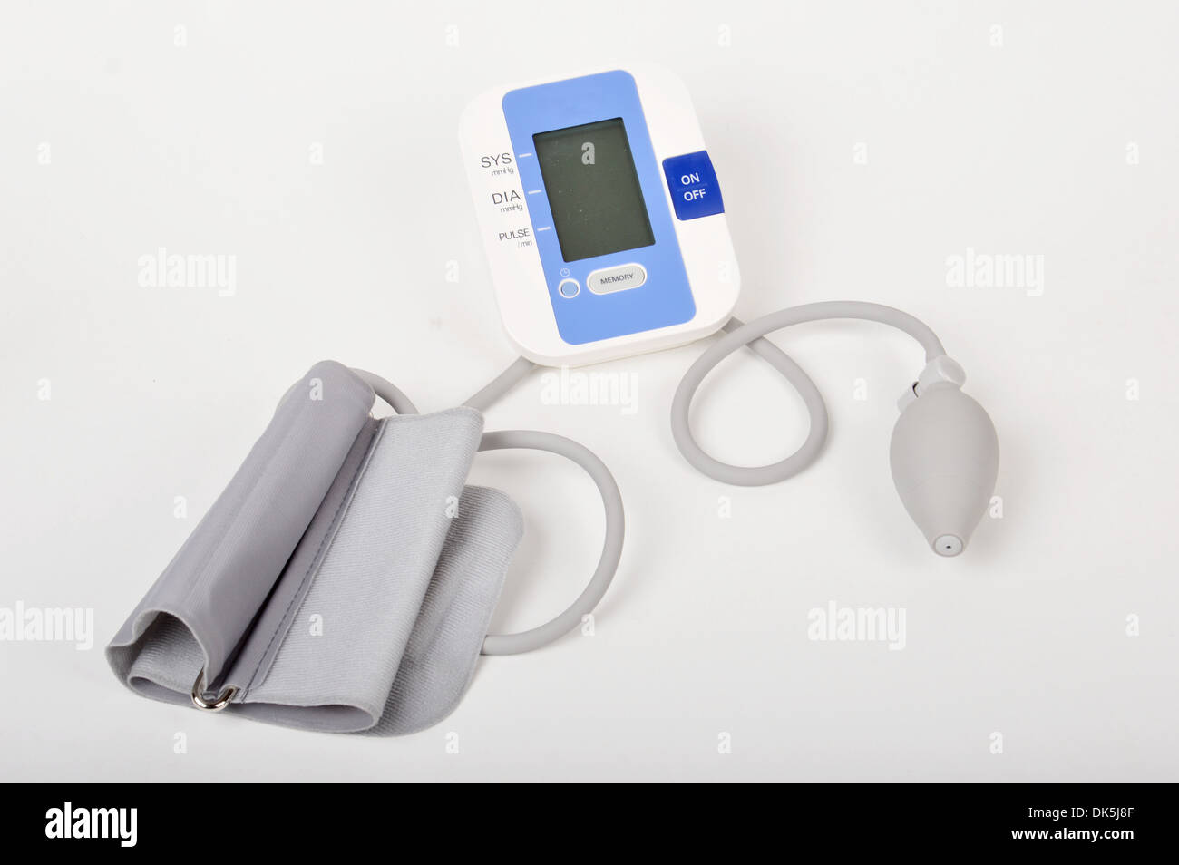 blood pressure measuring device on white background Stock Photo Alamy