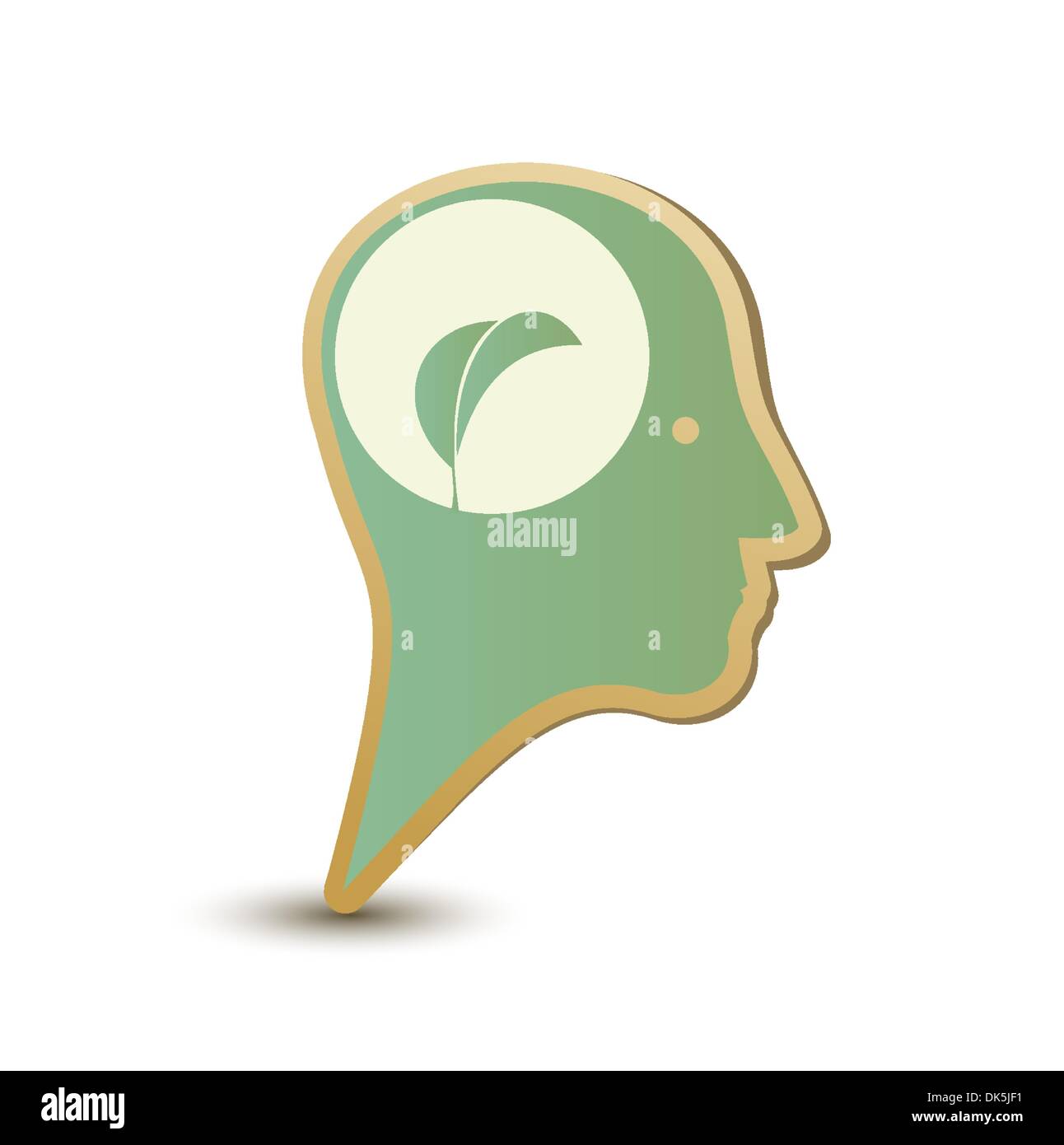 Eco man. Label sticker Stock Vector