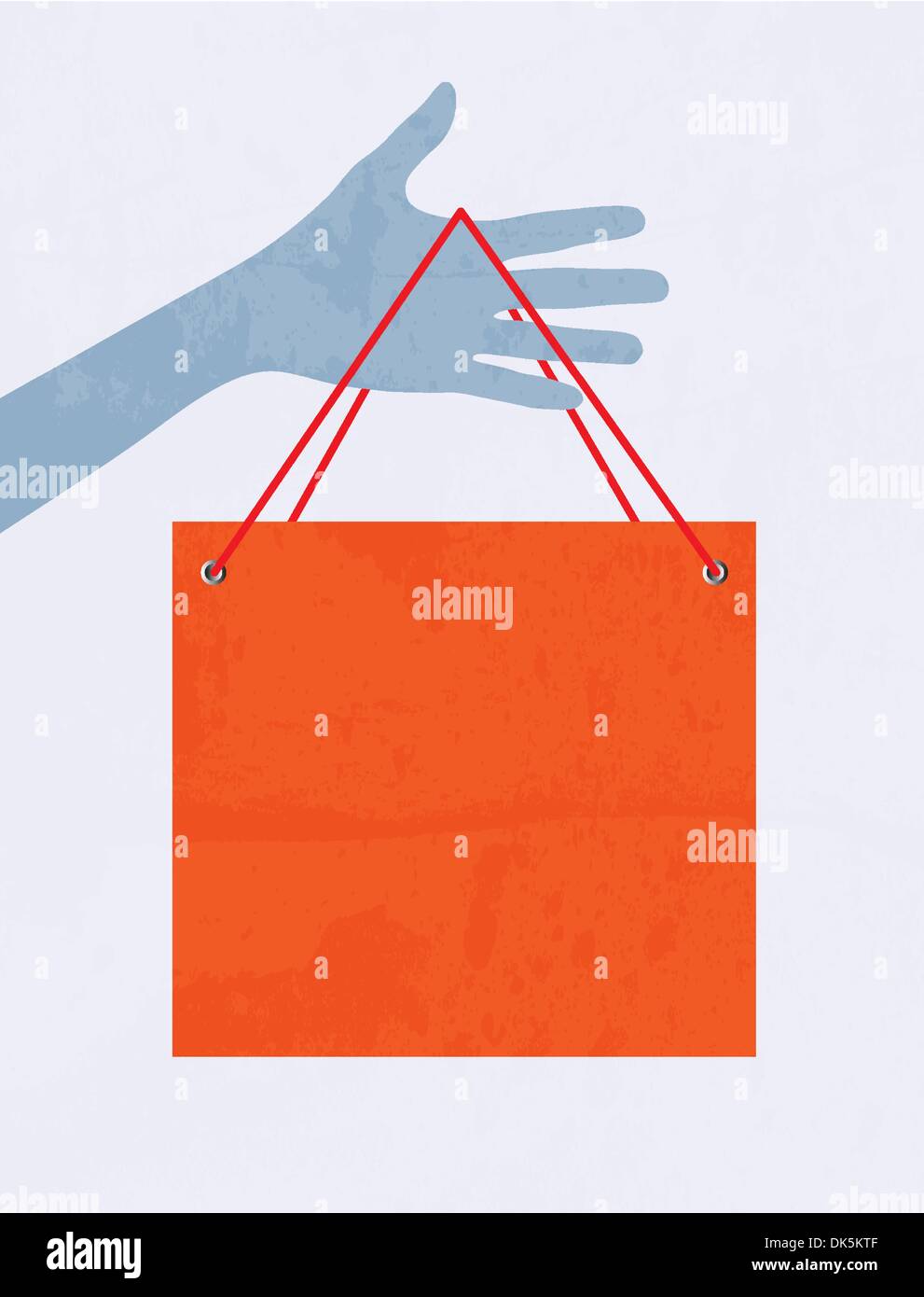 Hand with shopping bag Stock Vector