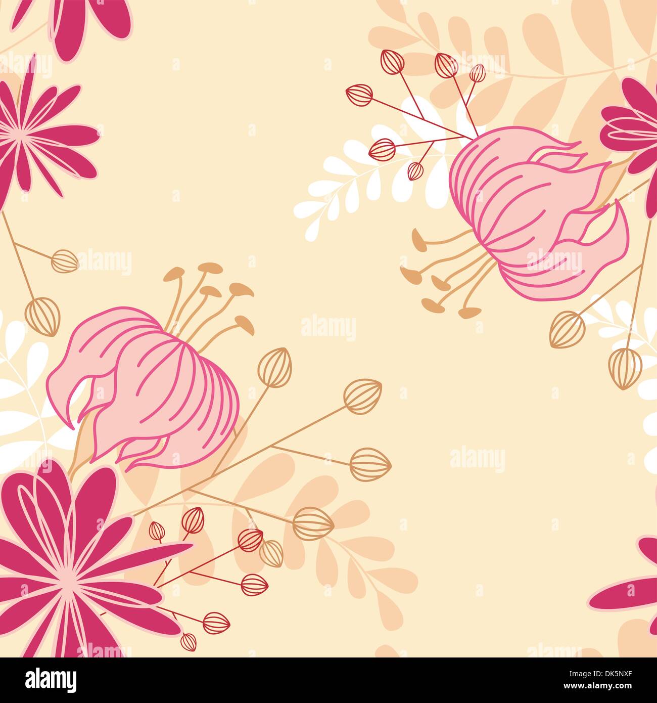 floral seamless pattern with lily flowers Stock Vector Image & Art - Alamy