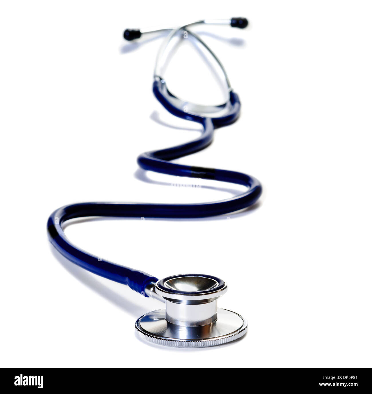 black and blue stethoscope isolated on white background Stock Photo - Alamy