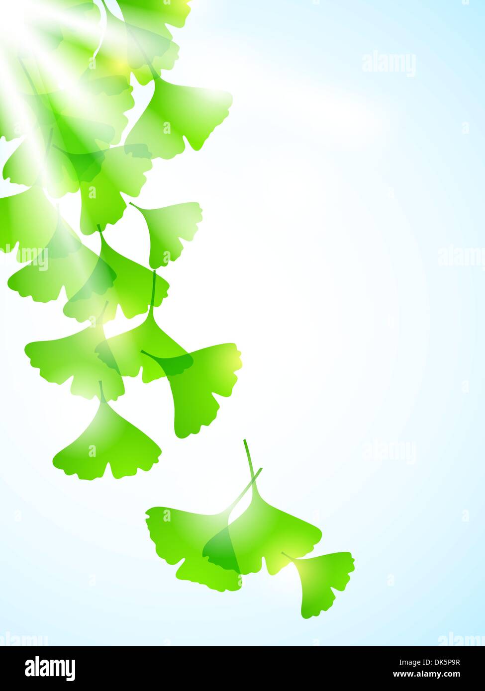 floral background with green leaves Stock Vector Image & Art - Alamy