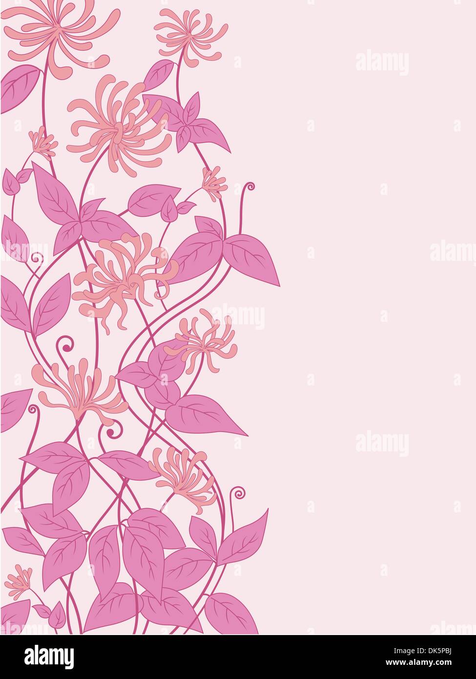 decorative vector background with pink flowers Stock Vector Image & Art