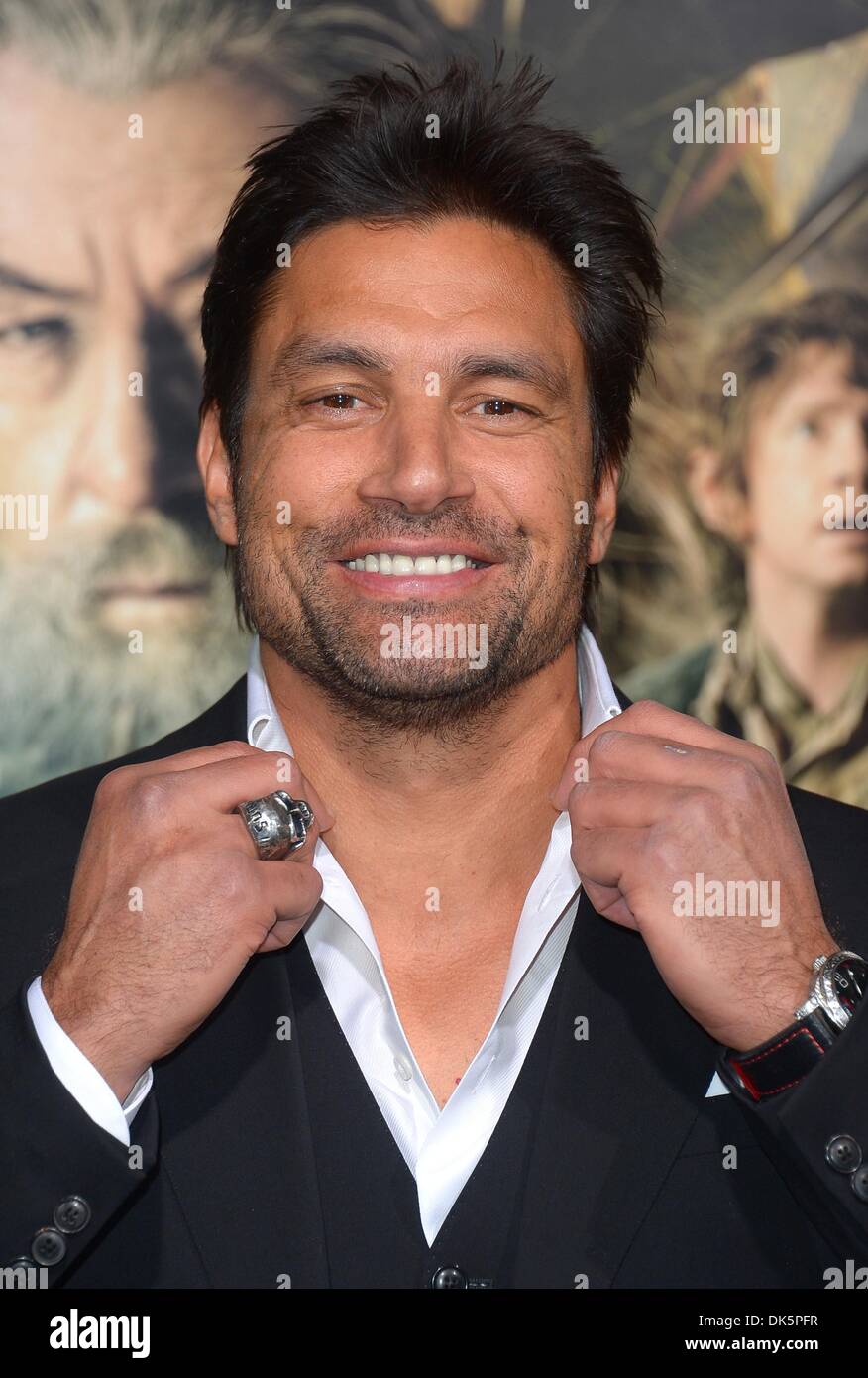 Los Angeles, USA. 2nd December 2013. Manu Bennett arrives at premiere for The Hobbit, Desolation of Smaug, Los Angeles, America - 2 Dec 2013 Credit:  Sydney Alford/Alamy Live News Stock Photo