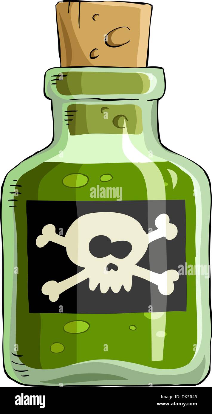 Bottle of poison on a white background, vector Stock Vector Image & Art