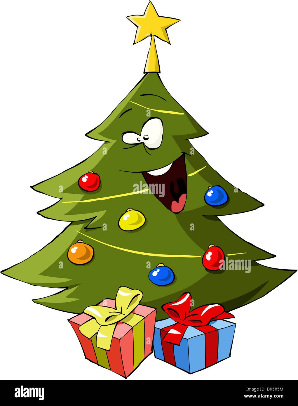Christmas tree on a white background, vector Stock Vector Image & Art ...