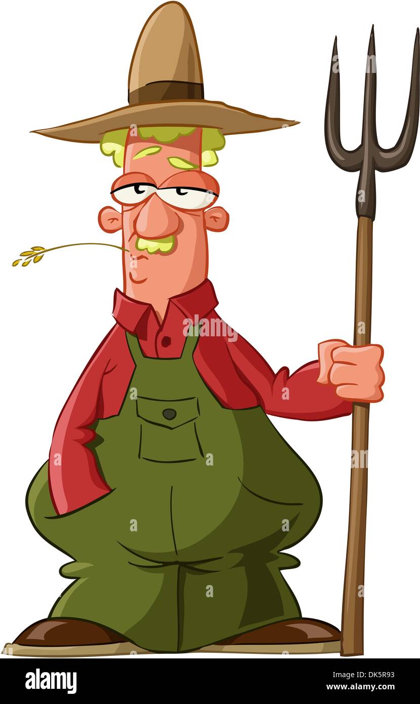 Farmer on a white background, vector illustration Stock Vector Image ...