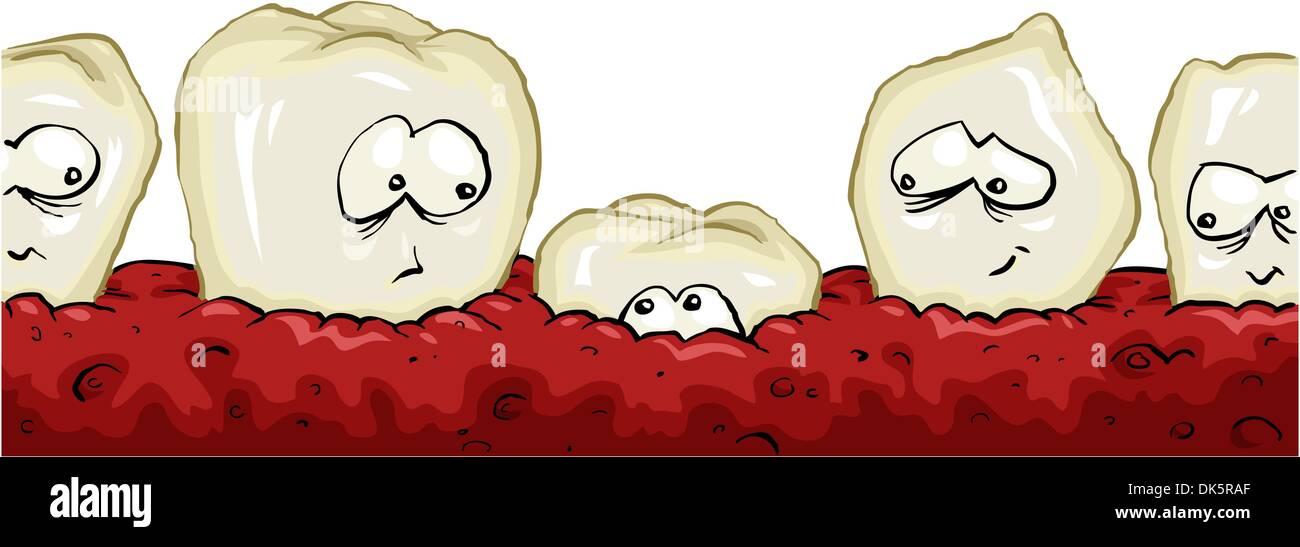 Teeth on a white background, vector illustration Stock Vector Image ...