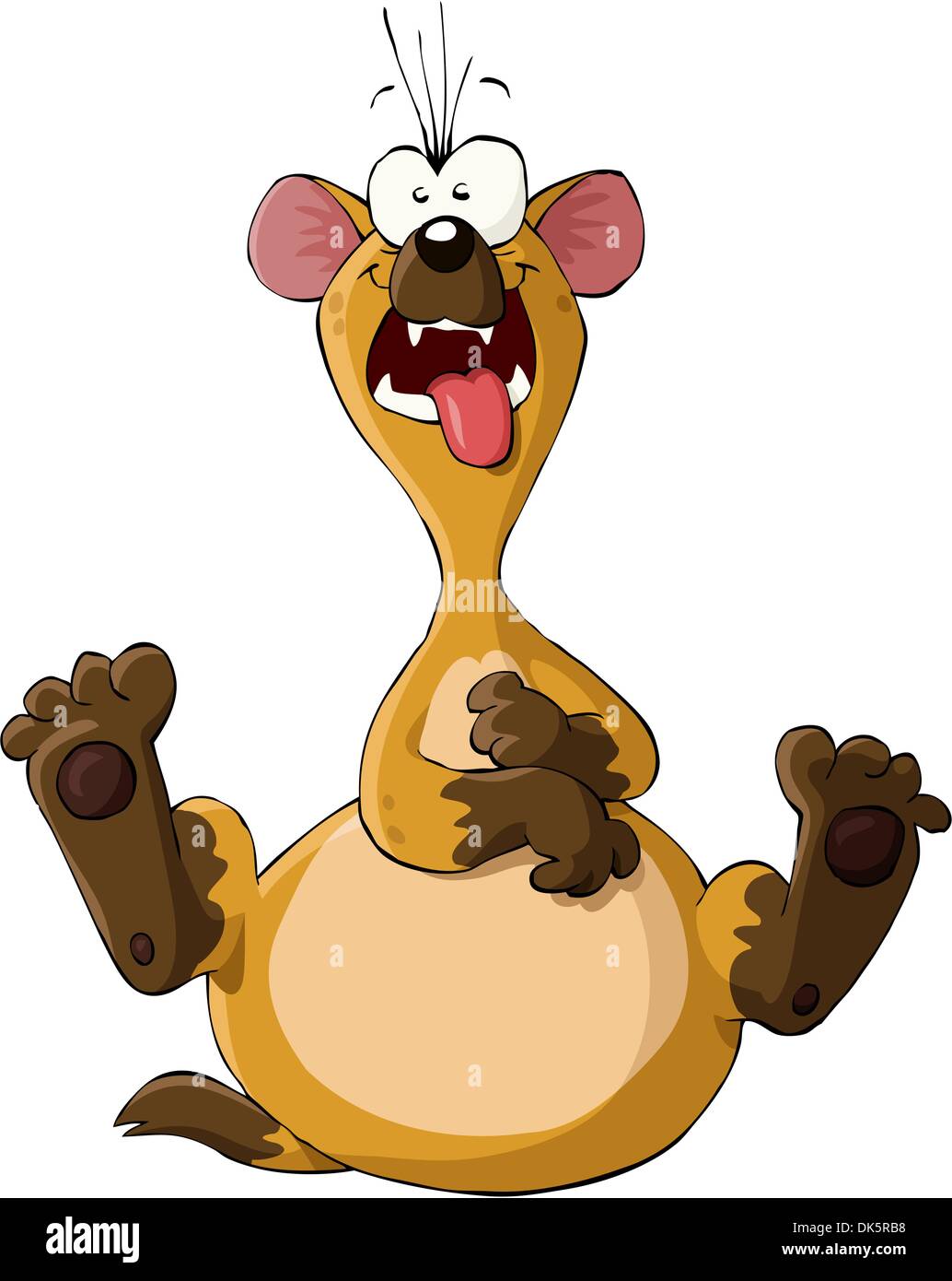 Hyena on a white background, vector illustration Stock Vector