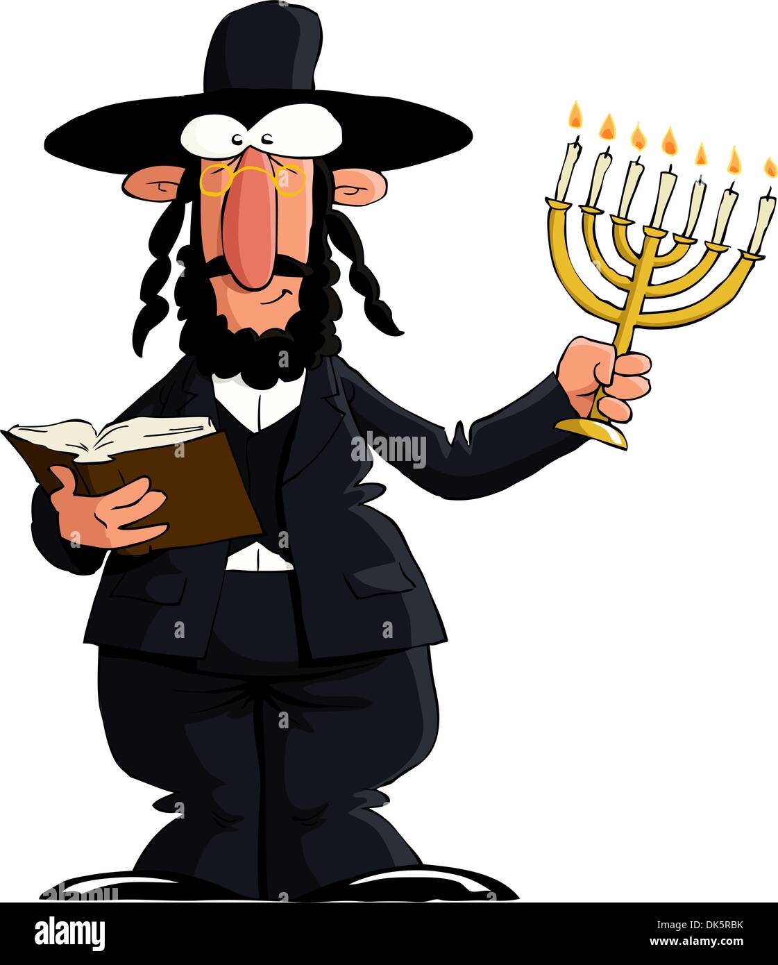 Jew on a white background, vector illustration Stock Vector