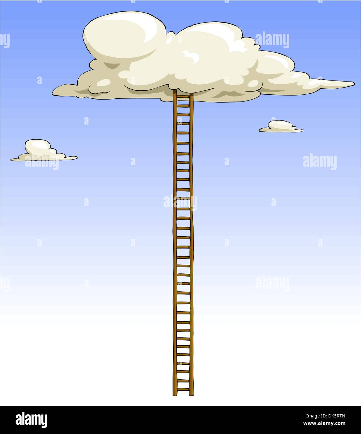 Labber Cartoon Cartoon ladder to the clouds, vector illustration Stock Vector Image ...