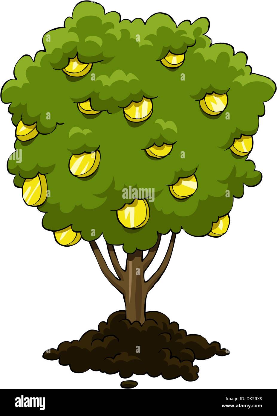 Money tree on a white background, vector Stock Vector Image & Art - Alamy