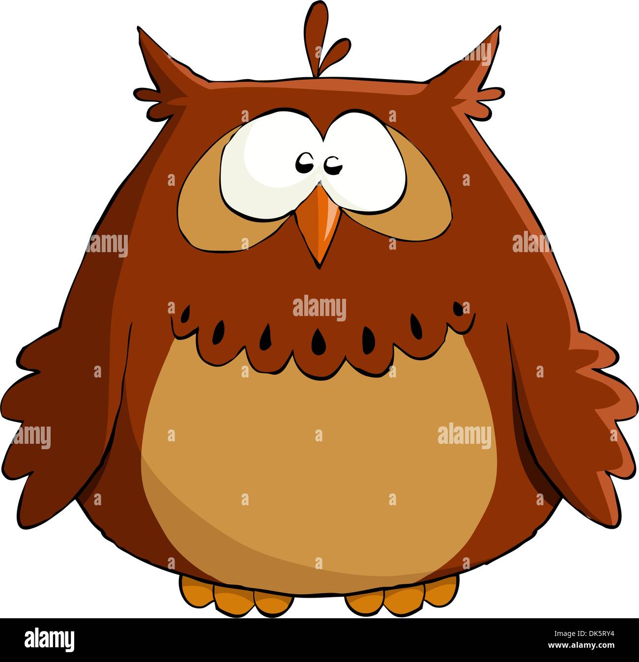 Owl on a white background, vector illustration Stock Vector Image & Art ...