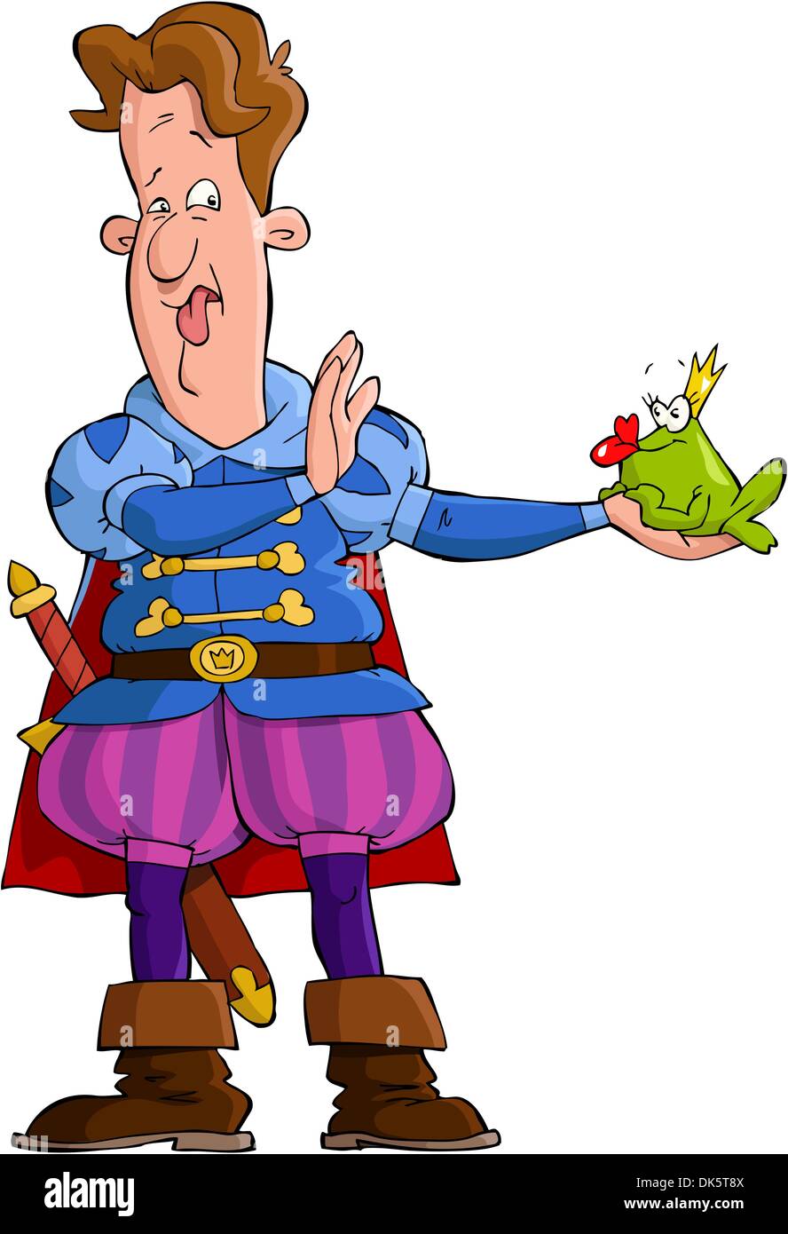 The prince and the frog vector illustration Stock Vector Image & Art ...