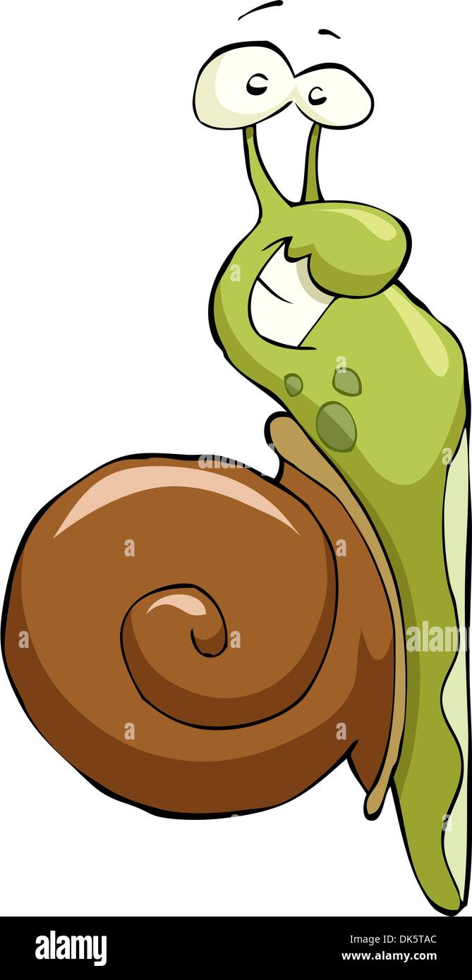 Snail on a white background, vector illustration Stock Vector Image ...