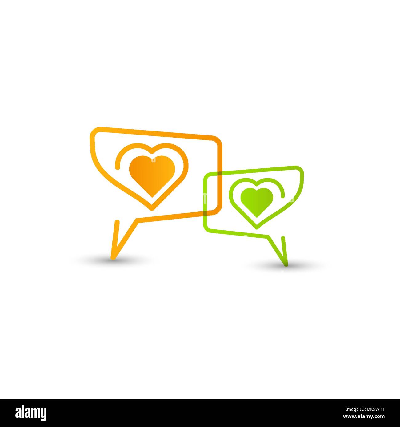 Love. Concept speech bubbles with heart Stock Vector Image & Art - Alamy