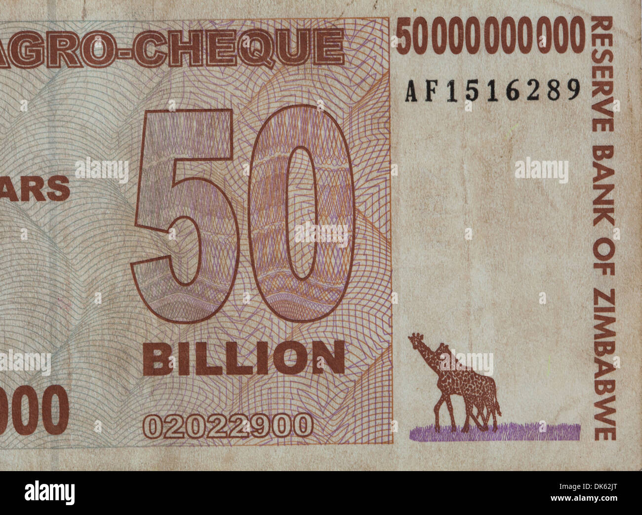Paper Money World Currency ZIMBABWE 25 Billion Dollars 2008 P-62