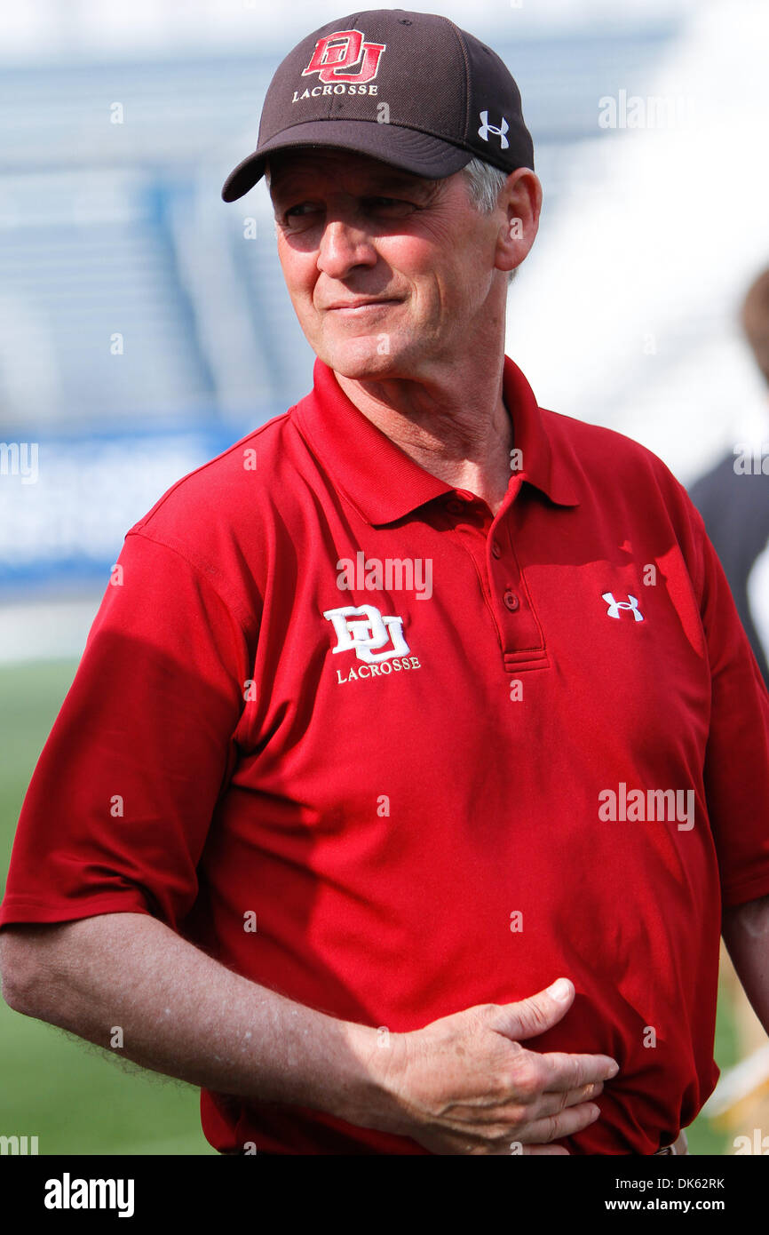 May 21, 2011 - Hempstead, New York, U.S - Denver Pioneers head coach Bill Tierney on the sidelines against the Johns Hopkins Blue Jays at the NCAA Men's Lacrosse Quarterfinals at James M. Shuart Stadium, Hempstead, NY. Denver Pioneers defeated Johns Hopkins Blue Jays 14-9. (Credit Image: © Debby Wong/Southcreek Global/ZUMAPRESS.com) Stock Photo