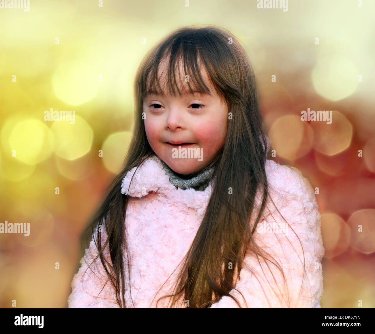 Portrait of little girl outside Stock Photo - Alamy