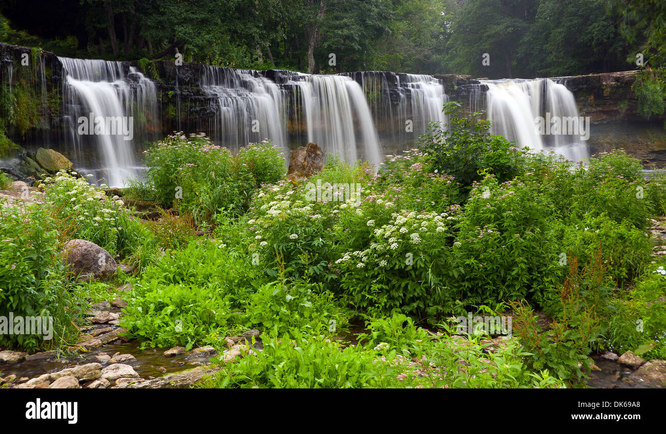 Small waterfall called Keila Juga in Estonia Stock Photo