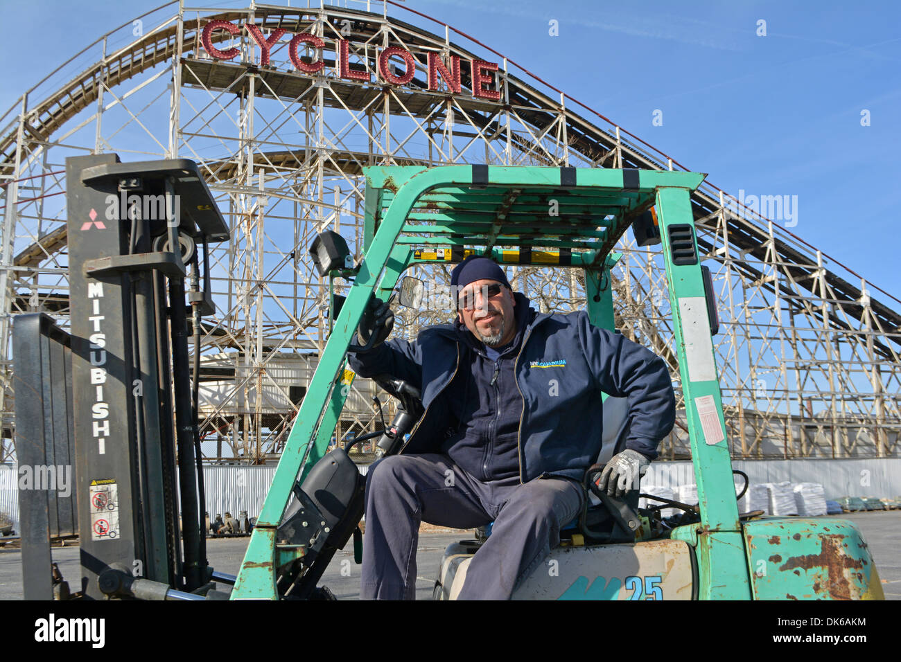 Portriat of Ralph, a maintenance worker at the New York Aquarium in Coney Island, Brooklyn, New York Stock Photo
