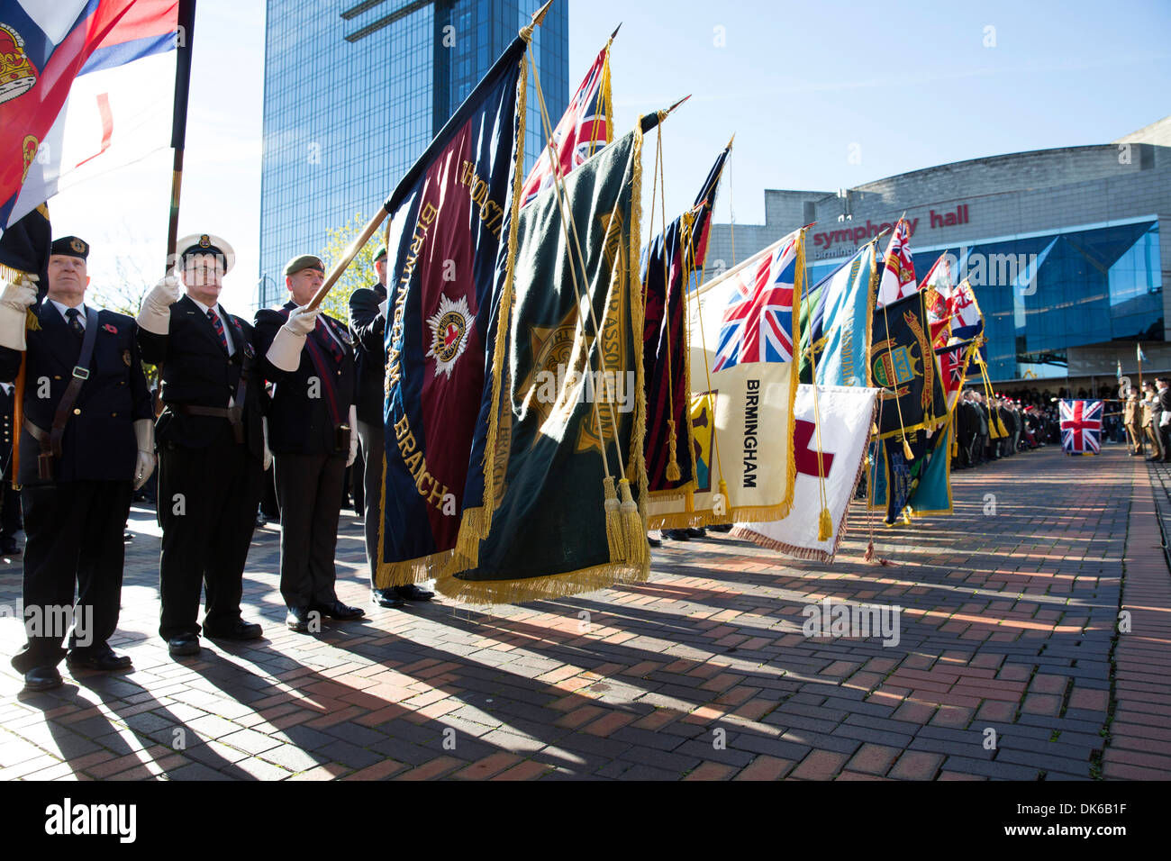 Remembrance Sunday Service, Centenary Square, Birmingham. Standard