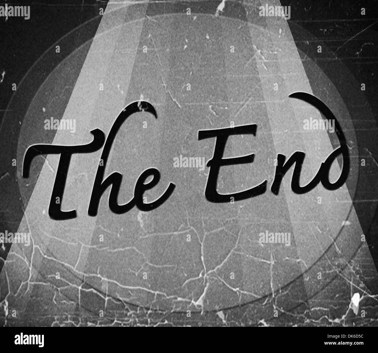 images of the end Movie ending screen Stock Photo