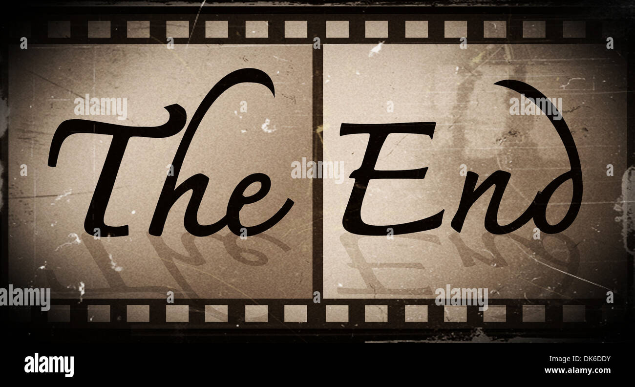 images of the end Movie ending screen Stock Photo