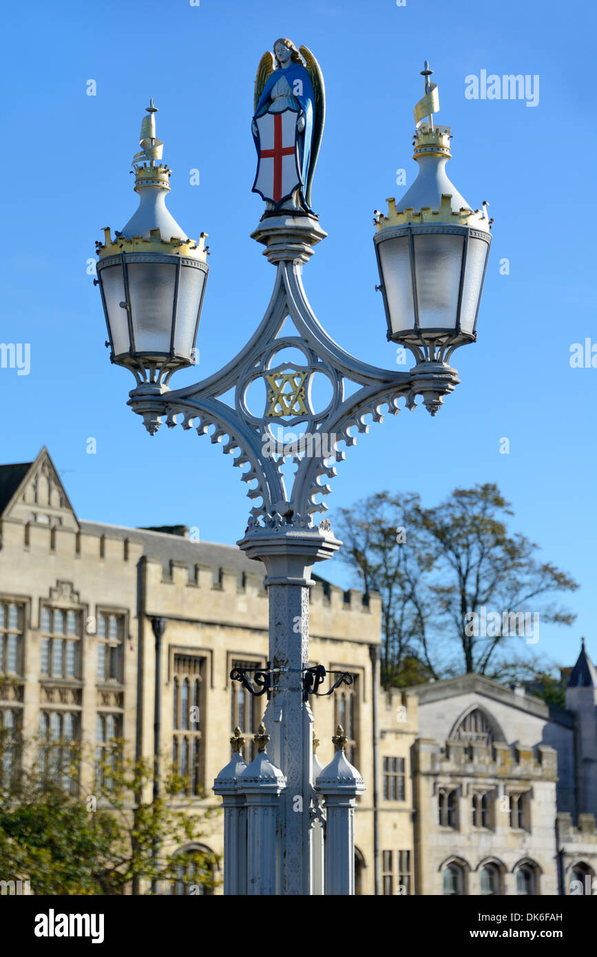 Lamp post on Lendal Bridge, York, Yorkshire, England, United Kingdom, Europe Stock Photo