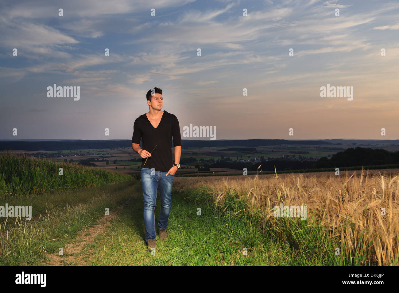 outdoor portrait of a young man Stock Photo