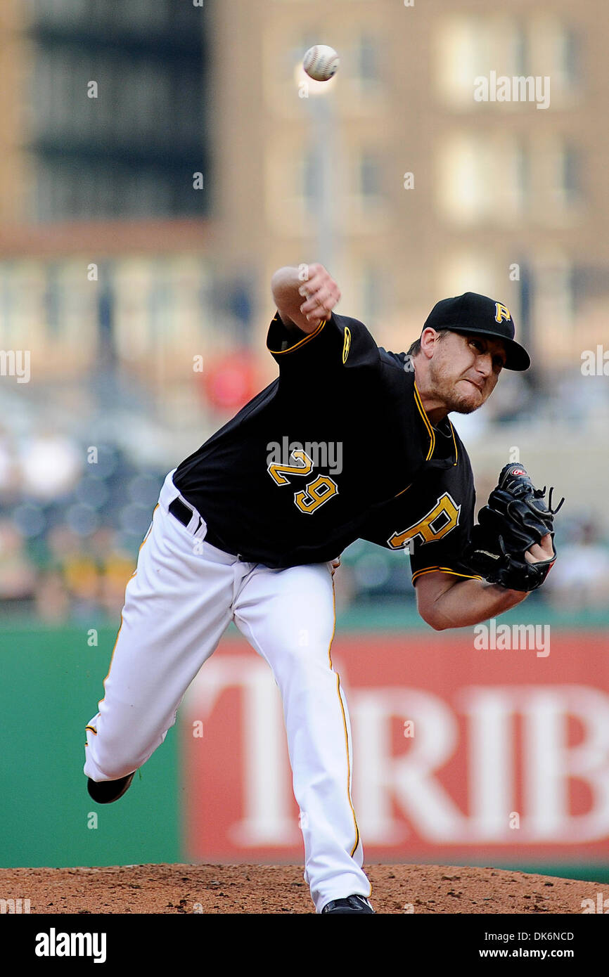 PITTSBURGH, PA - JUNE 29: Pittsburgh Pirates relief pitcher Ryan Borucki  (43) delivers a pitch during an MLB game against the San Diego Padres on  June 29, 2023 at PNC Park in