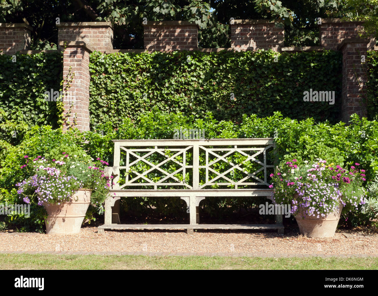 Bench seat in the Queen Elizabeth, the Queen Mothers' Garden, Walmer ...
