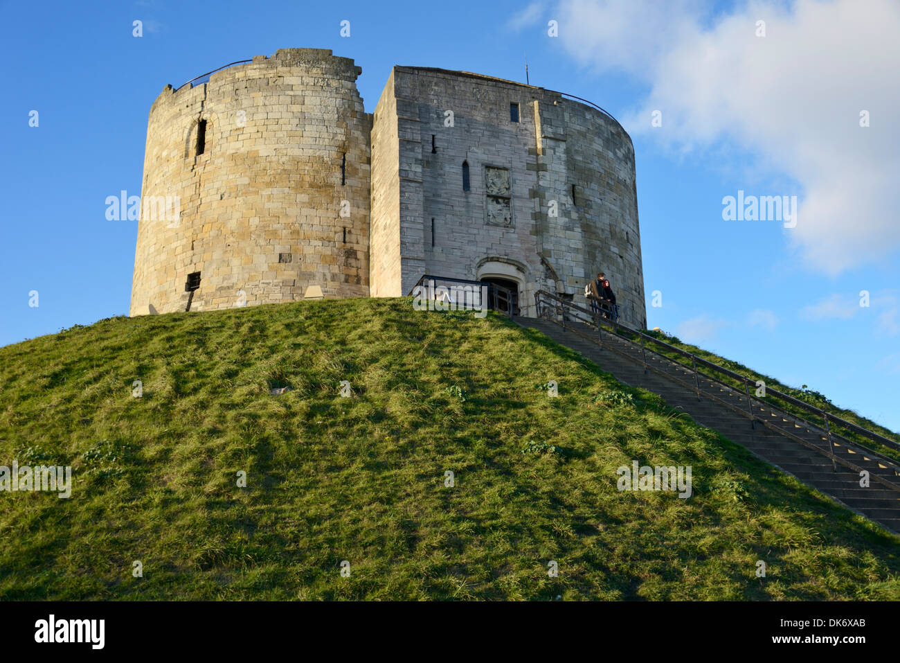 Cliffords Tower, York Castle Keep, York City, Yorkshire, England, United Kingdom, Europe Stock Photo