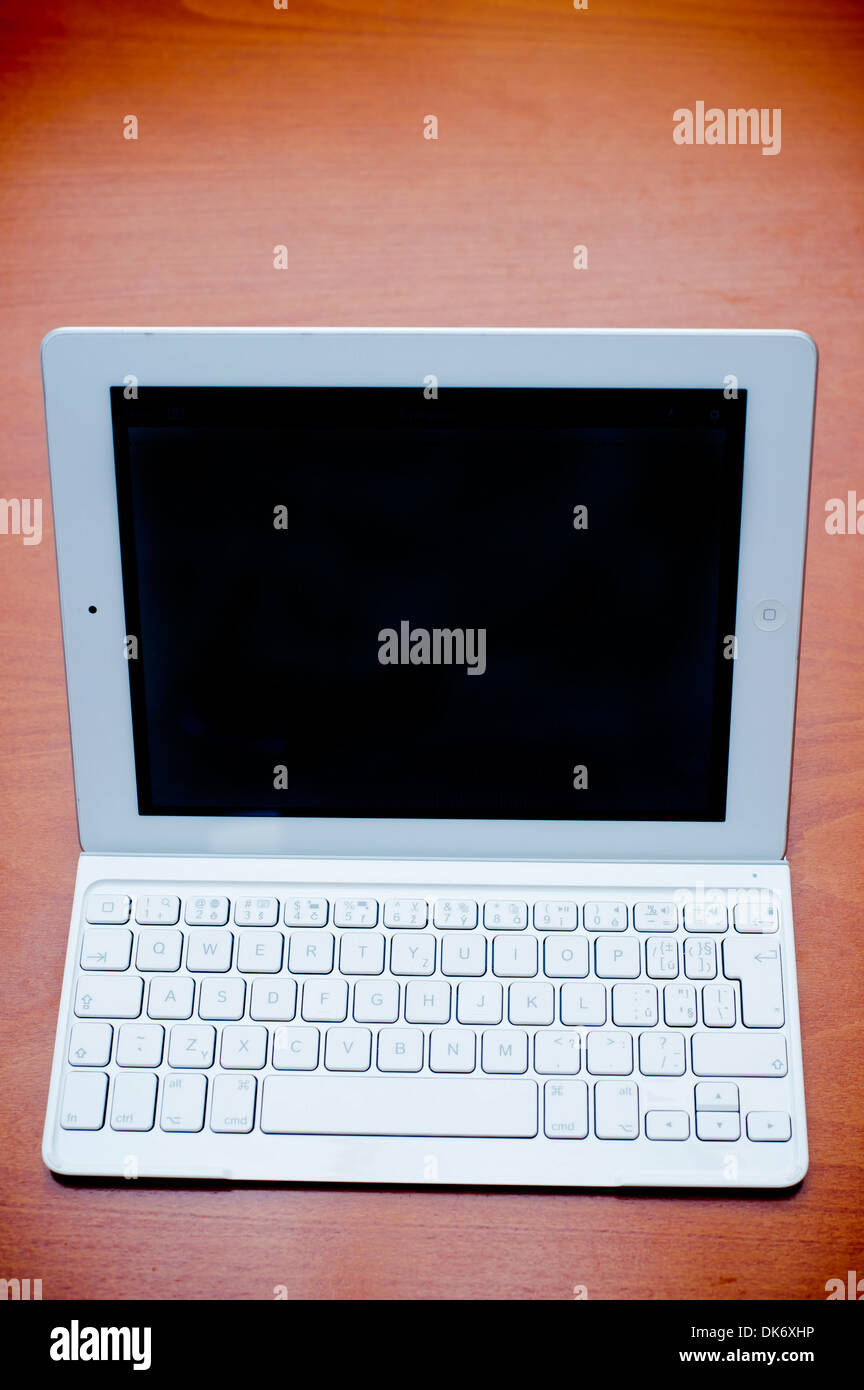 iPad with external keyboard Stock Photo Alamy