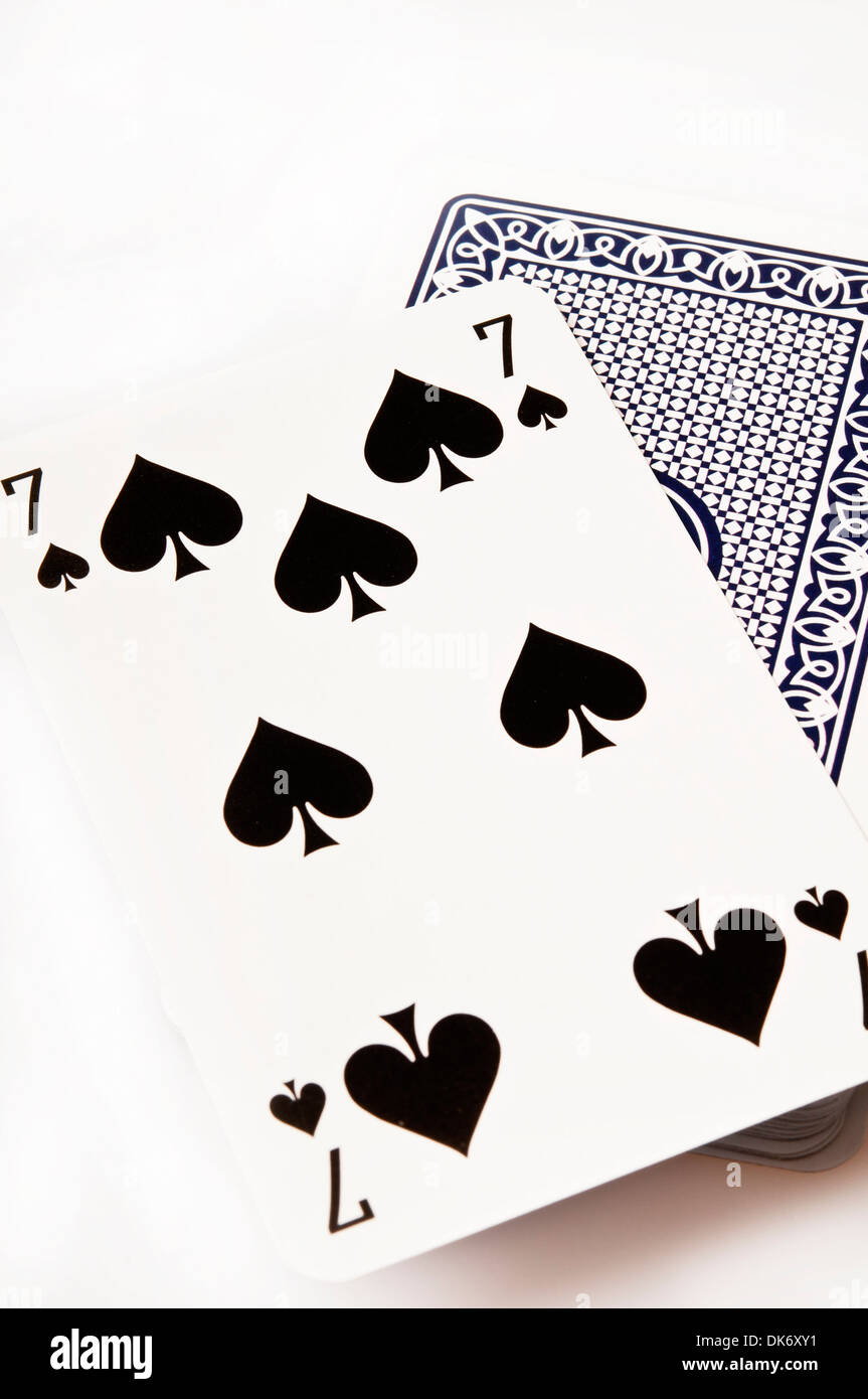 seven of spades playing card Stock Photo Alamy