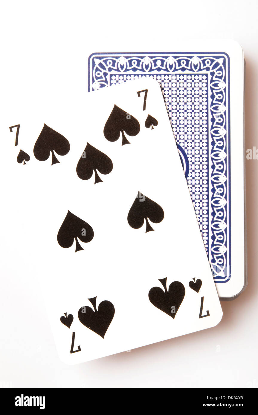 seven of spades playing card Stock Photo Alamy